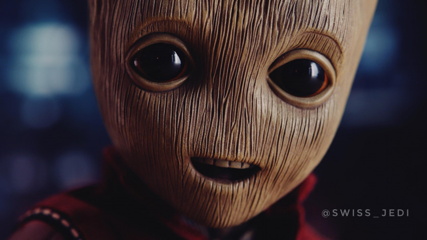 Baby Groot HD Background 4082x2296px