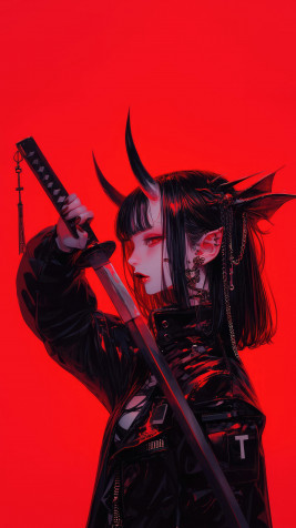 Anime Girl Katana 4k Phone Wallpaper 2160x3840px