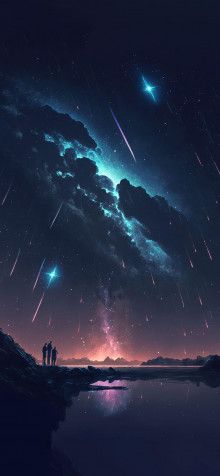 Night Stars iPhone Wallpaper Image 1183x2560px