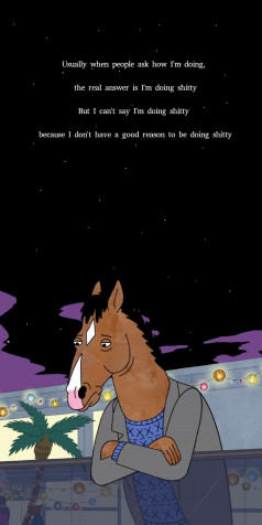 Bojack Horseman Wallpaper for Mobile 873x1747px