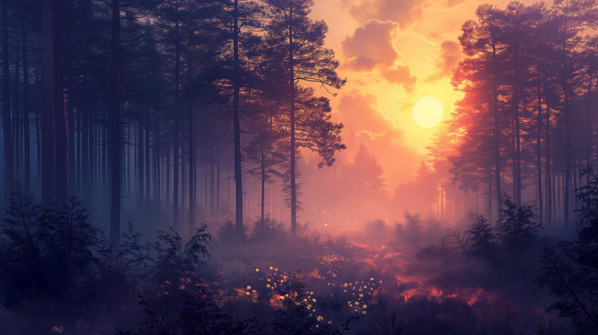 Forest Laptop Background 2912x1632px