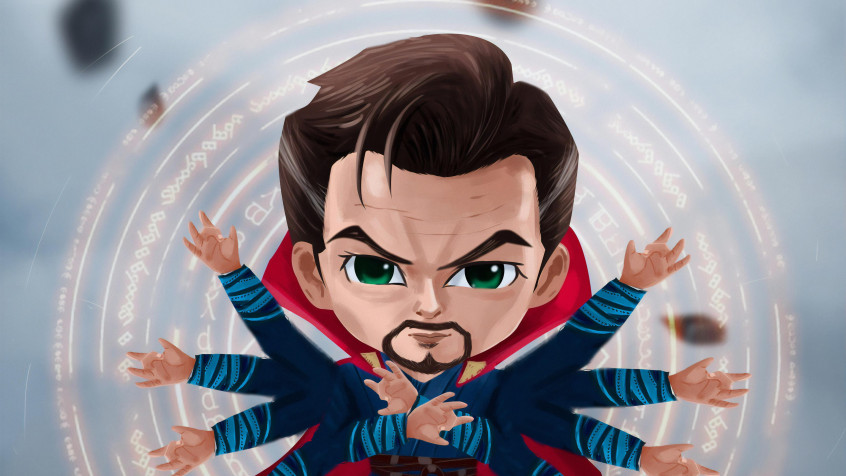 Cartoon Dr Strange 4k UHD Wallpaper 3840x2160px