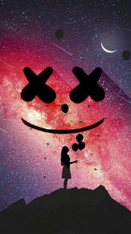 Cartoon Marshmello iPhone Wallpaper Image 1080x1920px