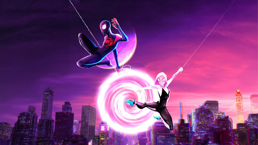 Miles And Gwen HD Background 5120x2880px