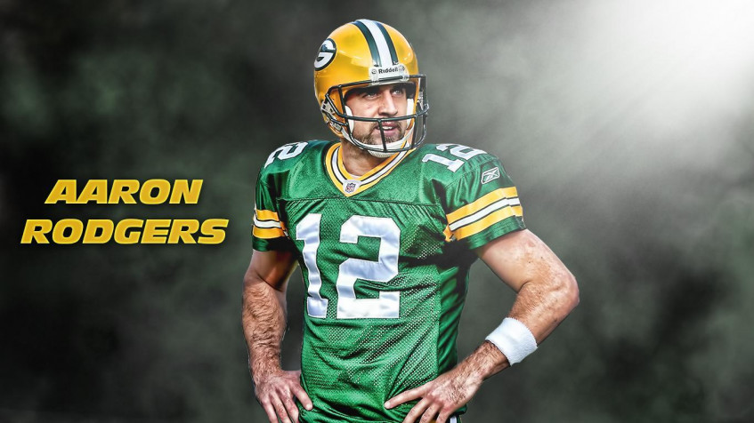 Title Aaron Rodgers Background Image 1366x768px