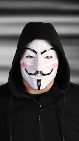 Anonymous Man iPhone Wallpaper Image 1080x1920px