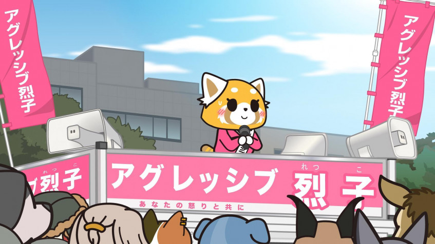 Title Aggretsuko Full HD 1080p Wallpaper 1920x1080px