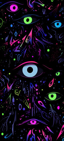 Trippy Dark Aesthetic iPhone Background 1181x2560px