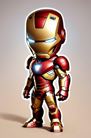 Iron Man Chibi Android Wallpaper Image 1152x1728px