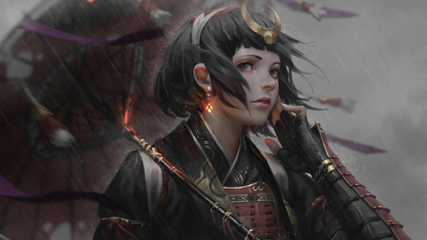 Samurai Girl Wallpaper 3840x2160px