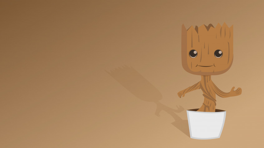 Baby Groot Desktop HD Background 8000x4500px