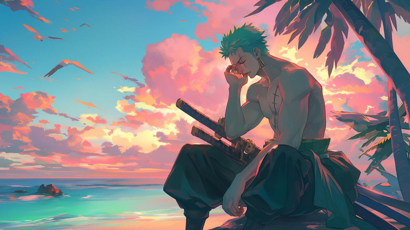 Zoro Desktop HD Background 1536x864px