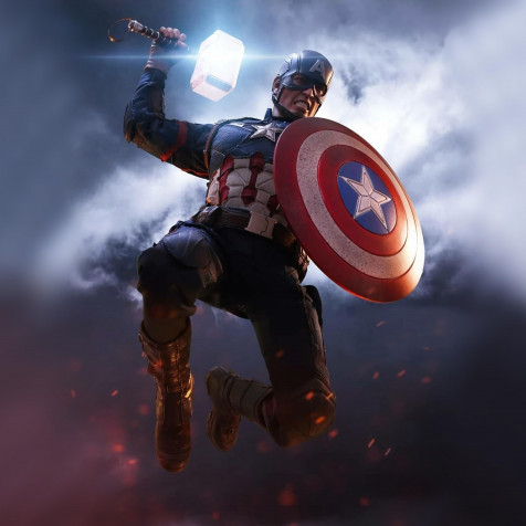 Cool Captain America iPhone Wallpaper 2932x2932px