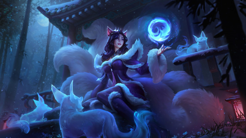 Ahri Laptop Background 7680x4320px