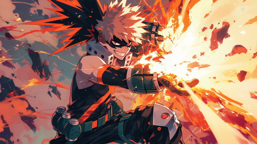 Katsuki Bakugo MacBook Background 2912x1632px