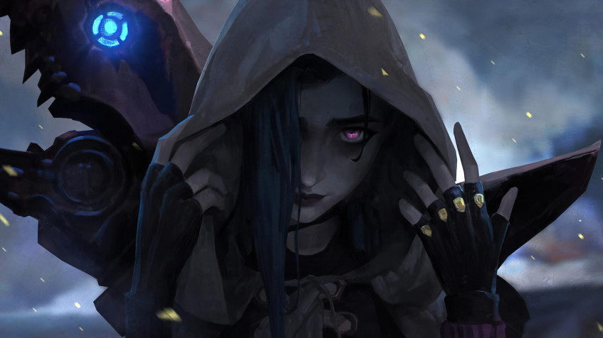 Arcane Jinx Full HD 1080p Wallpaper 1920x1080px