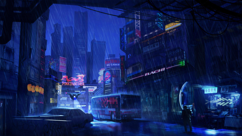 City Rain 4k UHD Wallpaper 3840x2160px