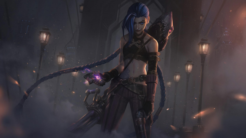 Arcane Jinx 4k UHD Wallpaper 3840x2160px