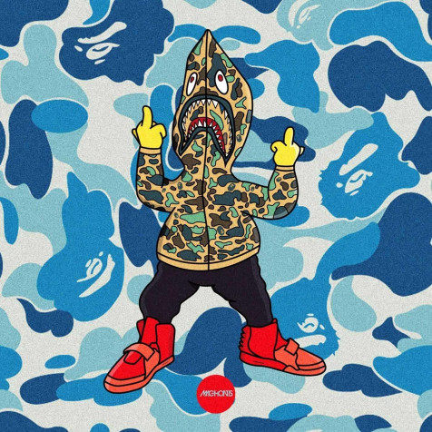 Bape iPhone Wallpaper Image 1400x1400px