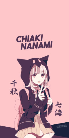 Chiaki Nanami iPhone Background 736x1472px