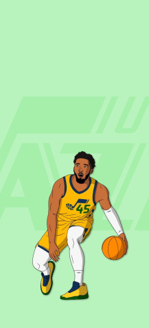 Donovan Mitchell Wallpaper 736x1614px