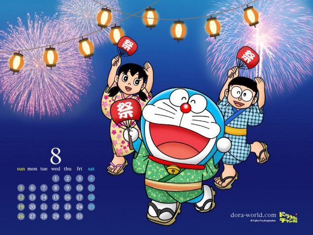 Doraemon Desktop Background 1024x768px