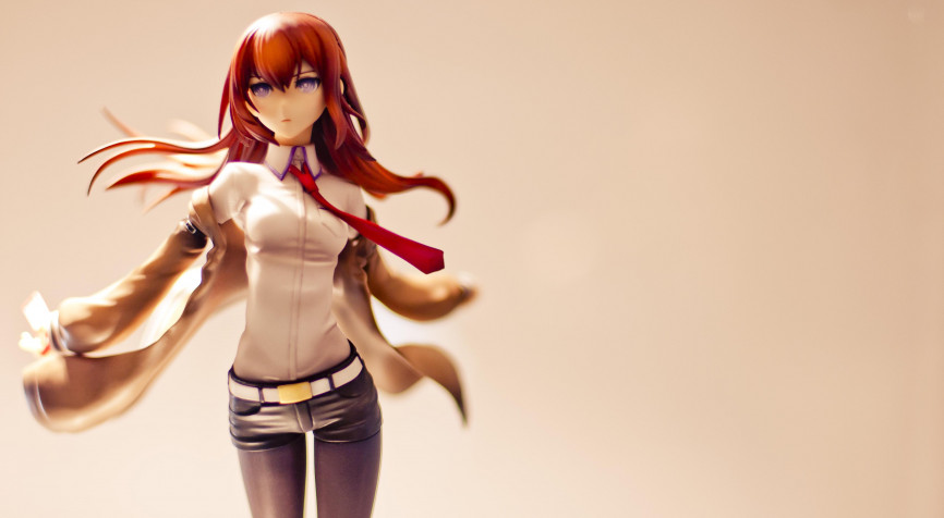 Kurisu Makise Laptop Background 4288x2357px