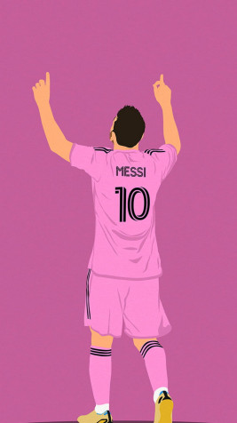 Messi 2024 iPhone Background 1080x1920px