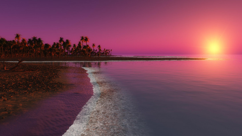 Ocean Sunset 4k UHD Wallpaper 3840x2160px