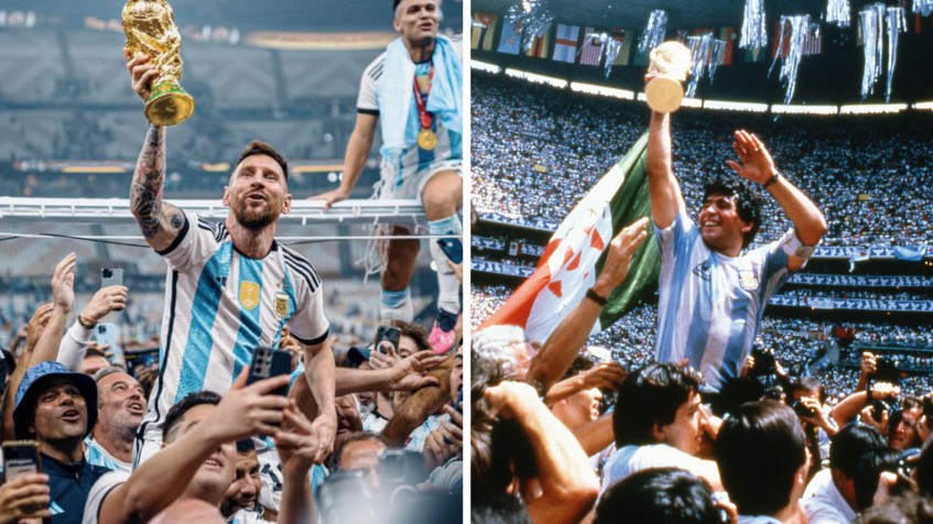 Messi And Maradona MacBook Wallpaper 1581x889px