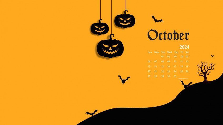 Halloween 2024 Desktop Background 1600x900px