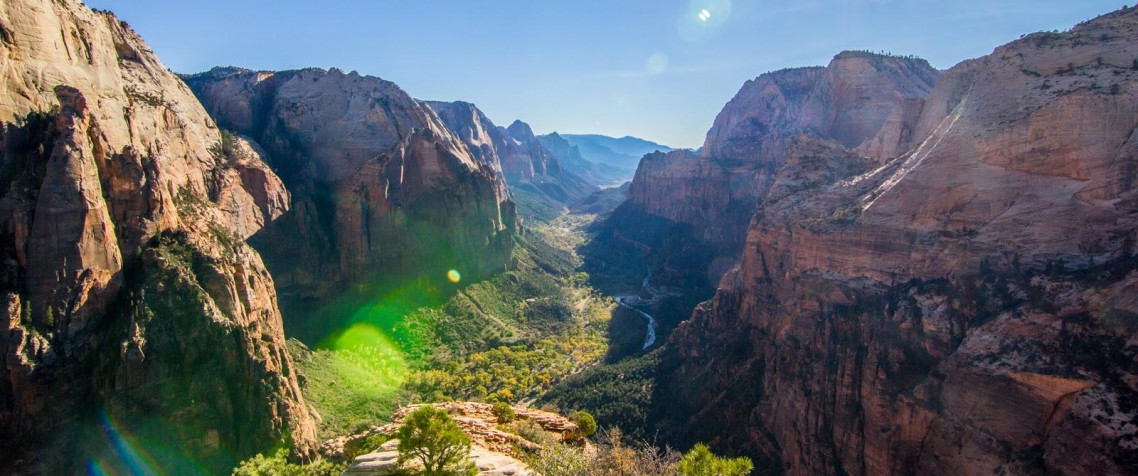 Zion National Park Desktop HD Background 1600x670px