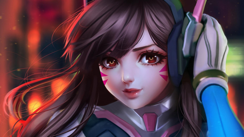 Dva Overwatch 2k QHD Wallpaper 2560x1440px