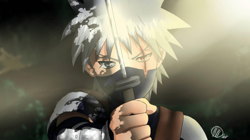 Kakashi Laptop Background 1600x900px