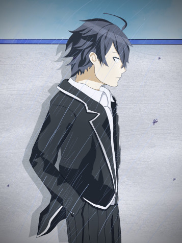 Hachiman Hikigaya Phone Background 1620x2160px