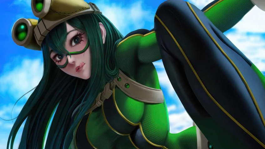 Tsuyu Asui Full HD 1080p Wallpaper 1920x1080px