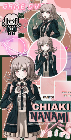 Chiaki Nanami Phone HD Background 1080x2141px