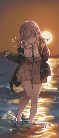 Chiaki Nanami iPhone Wallpaper Image 800x1843px