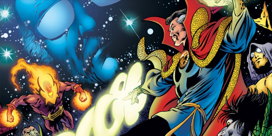 Cartoon Dr Strange Desktop HD Background 2680x1340px