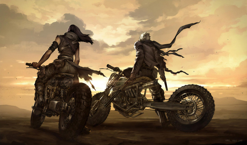 Biker MacBook Wallpaper 2560x1507px