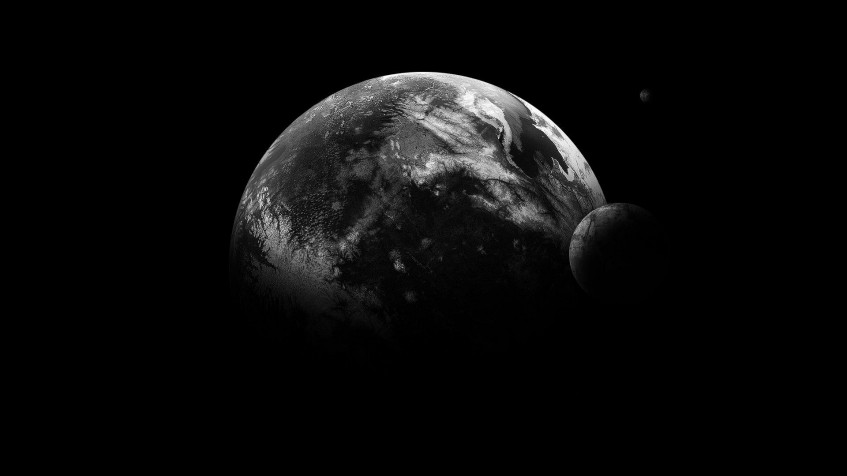 Black Dark Planet Full HD 1080p Wallpaper 1920x1080px