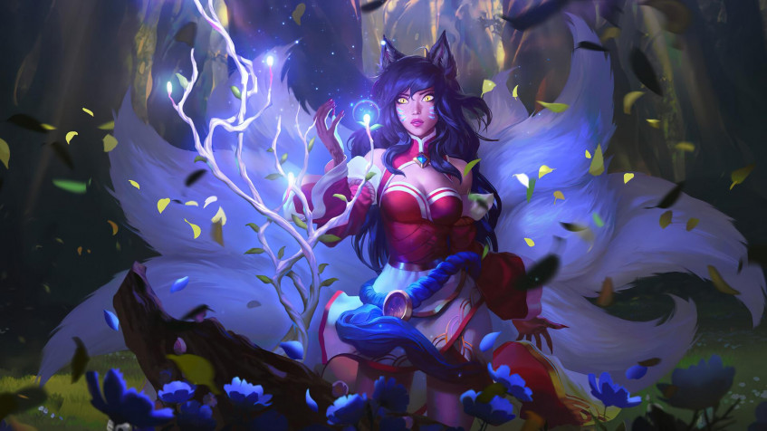 Ahri Full HD 1080p Wallpaper 1920x1080px