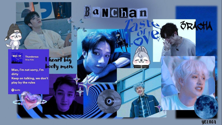 Bang Chan Laptop Background 1366x768px