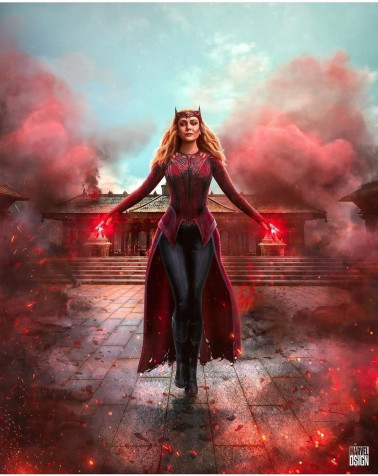 Scarlet Witch iPhone Background Image 1080x1360px