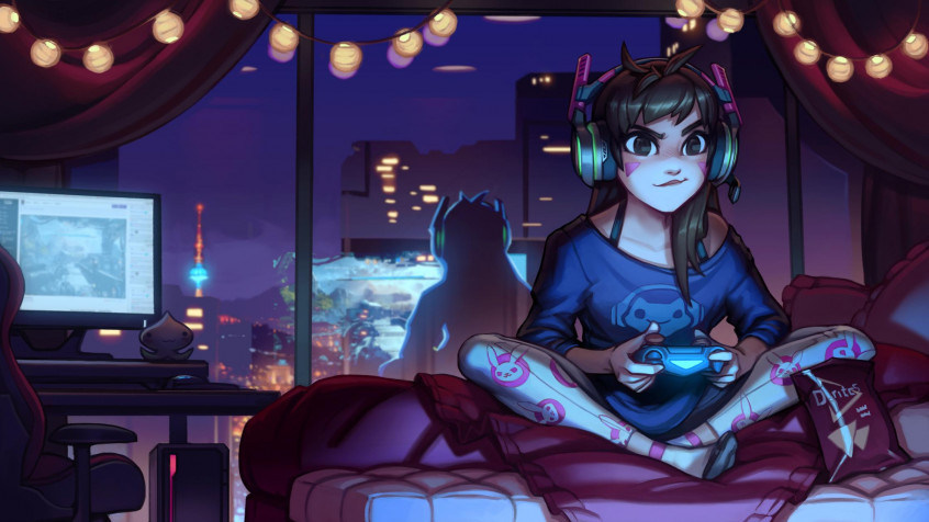 Dva Overwatch Laptop Background 2240x1260px