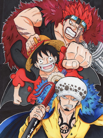 Law And Luffy Android Wallpaper 3059x4082px