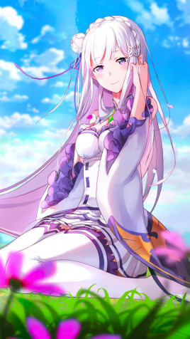 Re Zero Android Wallpaper Image 1280x2267px