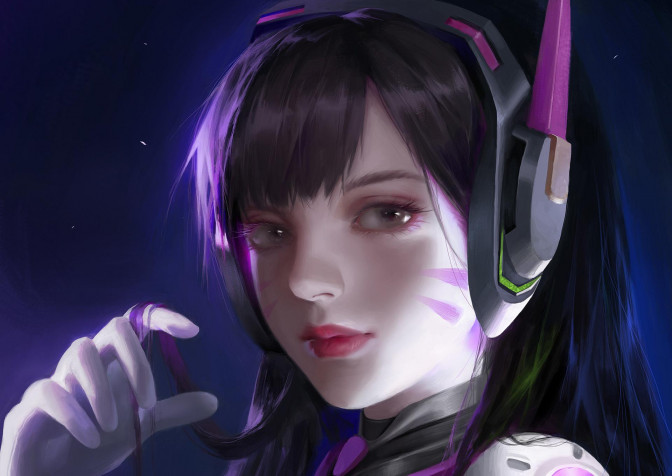 Dva Overwatch MacBook Background 1920x1359px