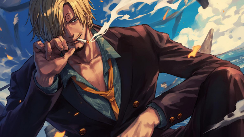 Sanji Desktop Wallpaper 1536x864px