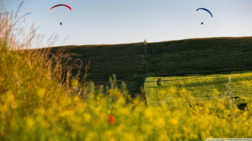 Paragliding Full HD 1080p Wallpaper 1920x1080px